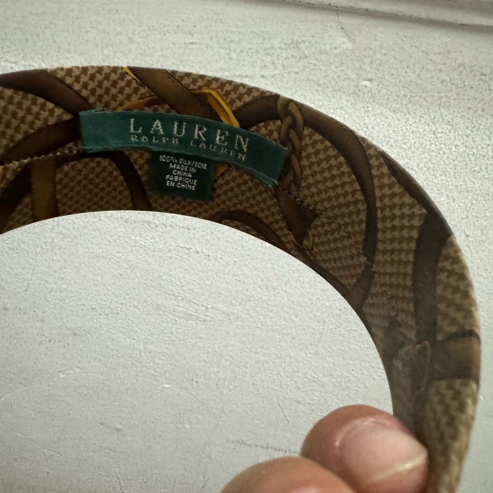 Lauren Ralph Lauren Tan Patterned Headband - Picture 3 of 3